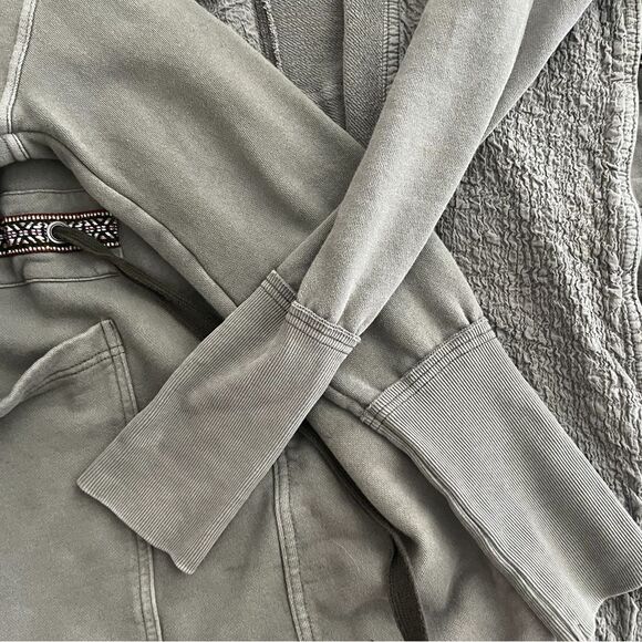 FREE PEOPLE Studio City Army Green Open Cardigan Jacket - Picture 7 of 10